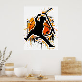 Retro Scooter - Stuntscooter - Kick Stunt Scooter Poster (Keuken)