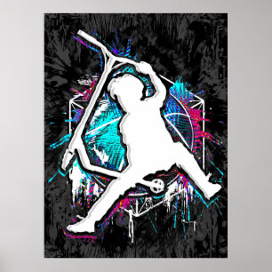 Retro Scooter - Stuntscooter - Kick Stunt Scooter Poster