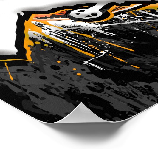 Retro Scooter - Stuntscooter - Kick Stunt Scooter Poster (Hoek)