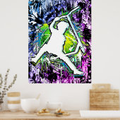 Retro Scooter - Stuntscooter - Kick Stunt Scooter Poster (Keuken)