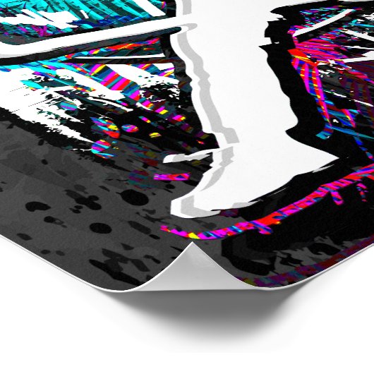 Retro Scooter - Stuntscooter - Kick Stunt Scooter Poster (Hoek)