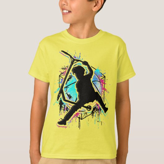 Retro Scooter - Stuntscooter - Kick Stunt Scooter T-shirt (Voorkant)