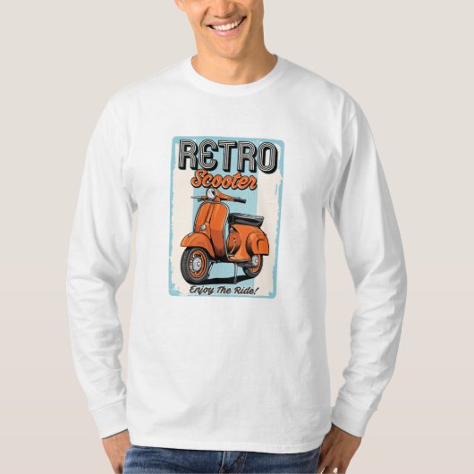 Retro-scooter T-shirt (Voorkant)