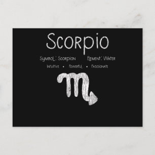 Retro Scorpio Sterrenbeeld Horoscoop Verjaardagsca Briefkaart