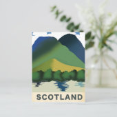 Retro Scotland vakantie art Briefkaart (Staand voorkant)