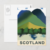 Retro Scotland vakantie art Briefkaart (Voorkant / Achterkant)