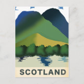 Retro Scotland vakantie art Briefkaart (Voorkant)