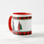 Retro Scottie Kerstmis Mok (Voorkant links)