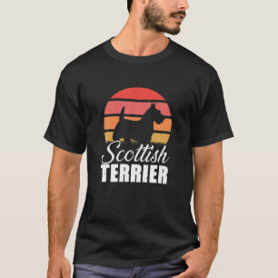 Retro Scottish Terrier Hondenras Scottie O T-shirt