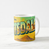 Retro Scottsdale AR Postcard Mug Koffiemok (Voorkant rechts)