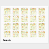 Retro Scrapbook Baby shower stickers (Vel)