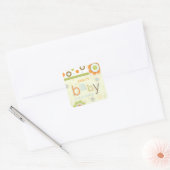 Retro Scrapbook Baby shower stickers (Envelop)