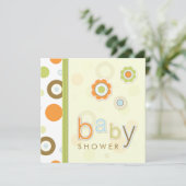 Retro Scrapbook Baby shower-uitnodiging Kaart (Staand voorkant)
