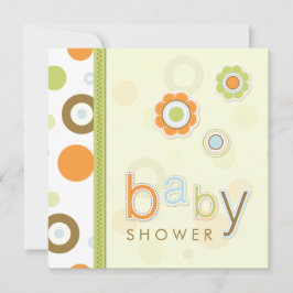 Retro Scrapbook Baby shower-uitnodiging Kaart