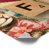 Retro Scrapbook Best Friends Forever Photo Collage Poster (Hoek)