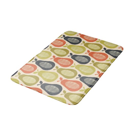 Retro Scribble Pears Patroon Badmat (Gekanteld)