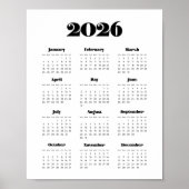  retro script 2023 kalender poster (Voorkant)