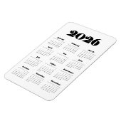 retro script 2024 kalender magneet (Linkerzijde)