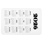 retro script 2024 kalender magneet (Horizontaal)