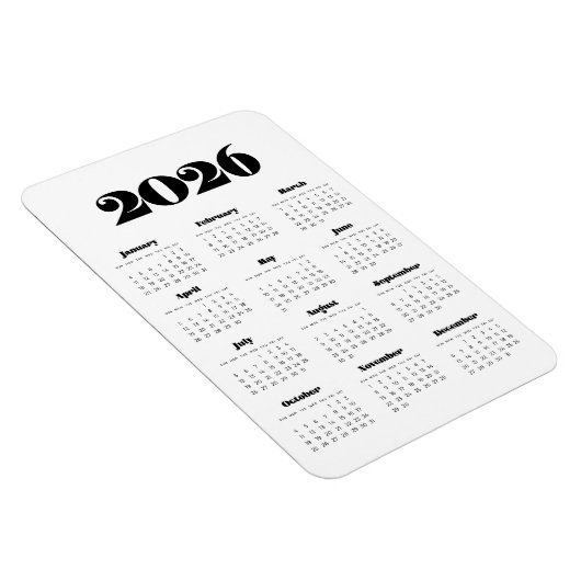 retro script 2024 kalender magneet (Rechterzijde)