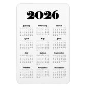 retro script 2024 kalender magneet (Verticaal)