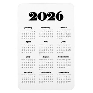 retro script 2024 kalender magneet