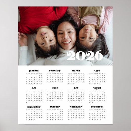  retro script 2025 fotokalender poster (Voorkant)