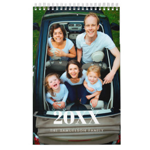 Retro script 2026 familiefoto kalender