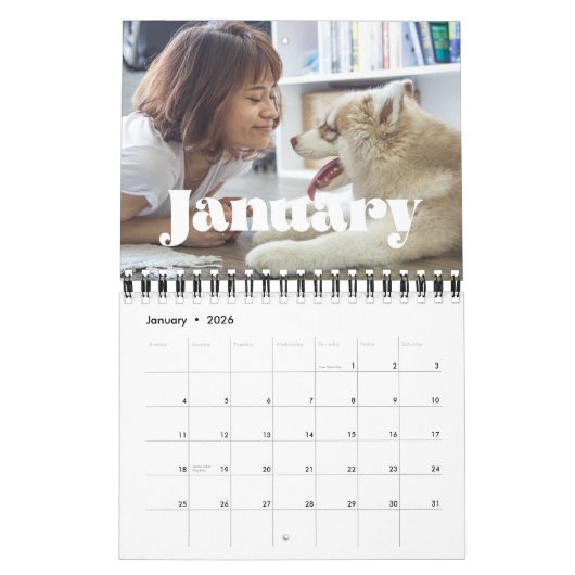  retro script 2026 familiefoto kalender (Jan 2026)