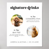 Retro Script 2 Huisdieren Handtekening Drinken Tro Poster (Voorkant)