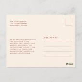 Retro Script Afstudeeraankondiging Middelbare Scho Briefkaart (Achterkant)