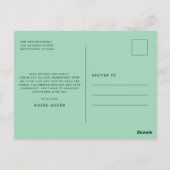Retro Script Afstudeerfoto Afstudeercijfers Bedank Briefkaart (Achterkant)