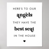 Retro Script Angels in herinnering van bruiloft te Poster (Voorkant)