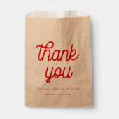 Retro  script Baby shower Bedankzakje (Voorkant)