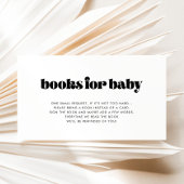 Retro Script Baby shower Boek Aanvraag Kaart