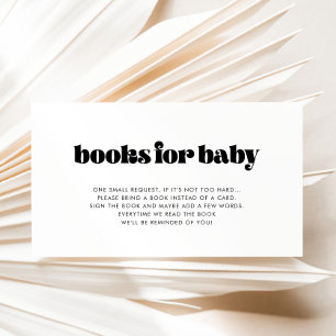 Retro Script Baby shower Boek Aanvraag Kaart