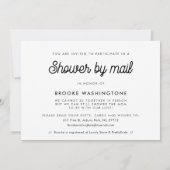 Retro  script Baby shower per e-mail foto Kaart (Achterkant)