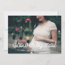 Retro  script Baby shower per e-mail foto Kaart