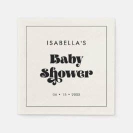  Retro Script-Baby shower Servet