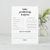 Retro Script Baby shower Voorspellingen & Advies K (Staand voorkant)