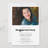  retro script Bachelorette Party foto Kaart (Voorkant)