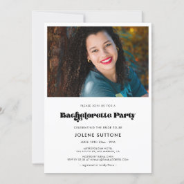 retro script Bachelorette Party foto Kaart