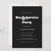  retro script Bachelorette Party Kaart (Voorkant)