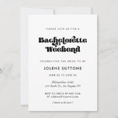  retro script Bachelorette Weekend Kaart (Voorkant)