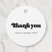 Retro Script Bedankt Bedankjes Labels (Voorkant)