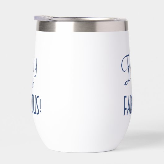 Retro Script Blue Fifty & FABULOUS 50ste verjaarda (Rechts)