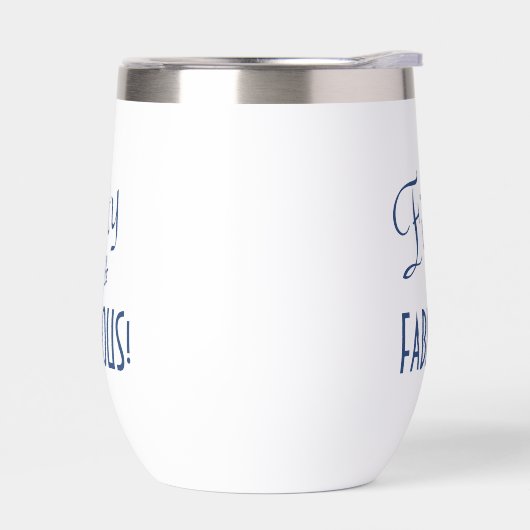 Retro Script Blue Fifty & FABULOUS 50ste verjaarda (Links)