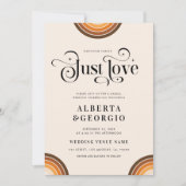 Retro Script Boho Rainbow Niets Fancy gewoon liefd Kaart (Voorkant)