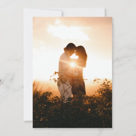 Retro Script Boho Rainbow Niets Fancy gewoon liefd Kaart (Achterkant)