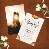 Retro Script Boho Rainbow Niets Fancy gewoon liefd Kaart